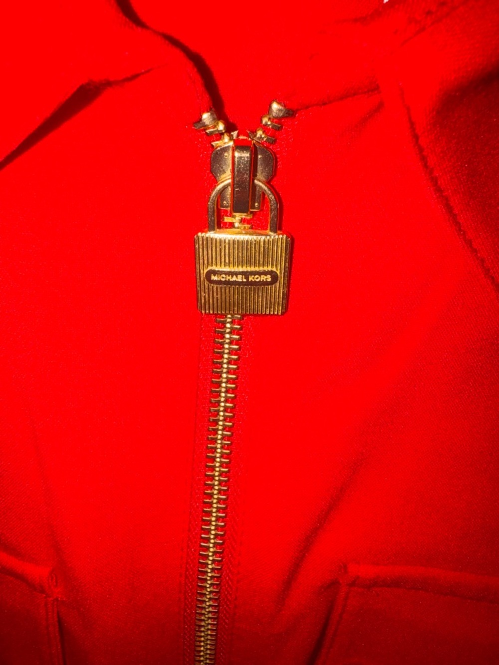 Michael Kors Red Zip-Front Midi Shirt Dress. Size XL. NWT - Picture 3 of 6